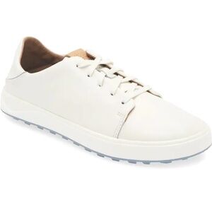 🆕 OluKai Wailea Waterproof White Leather Sneakers Golf Shoes Women’s